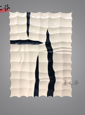 后现代抽象木雕实物画简约轻奢玄关装饰画立体酒店挂画客厅实物画