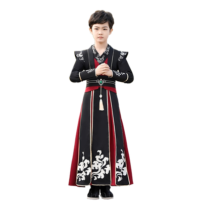 男童汉服雪舞恋人中国风国学服