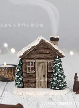 新款圣诞节装饰道具圣诞小屋香炉