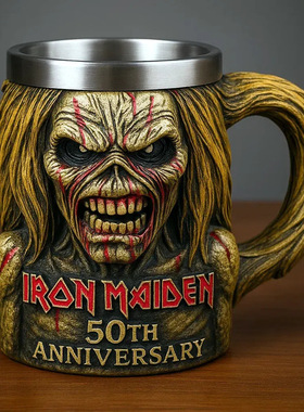 跨境Iron Maiden 50th Anniversary铁娘子乐队50周年纪念3D马克杯