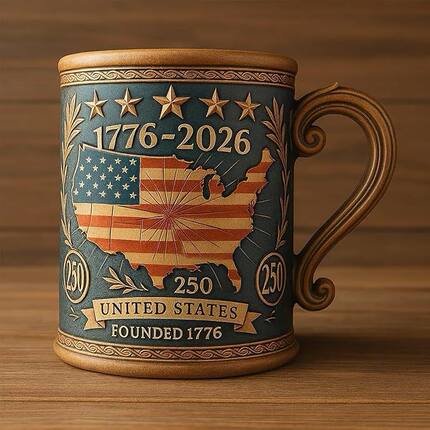 跨境热销新款U.S. 250th Anniversary Mug美国250 周年纪念马克杯