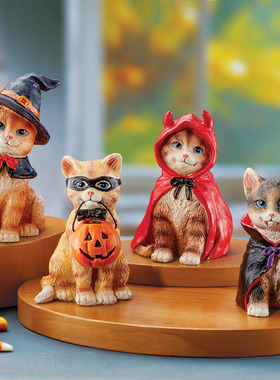 家居装饰摆件猫雕像树脂工艺品