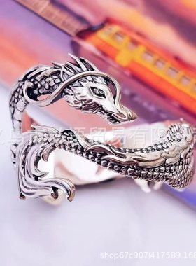 跨境热销复古龙戒指男潮人