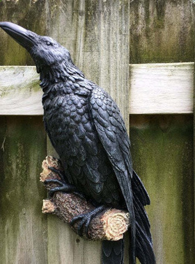 乌鸦艺术创意树脂工艺品摆件家