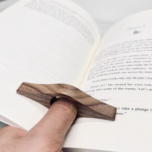 单手读书手指环 Holder实木拇指书撑 书页夹压书器 Page 跨境Book
