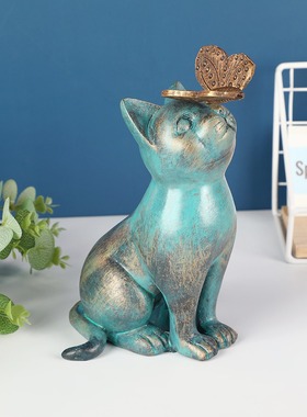 小猫蝴蝶庭院装饰品家居客厅