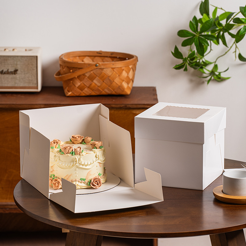8寸生日蛋糕包装盒6寸六寸10寸蛋糕盒巴斯克千层慕斯蛋糕盒子开窗