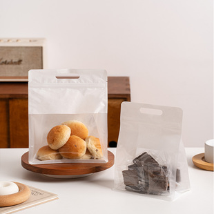 2025新款饼干包装袋雪花酥烘焙贝果面包糖果手提自立自封打包袋子