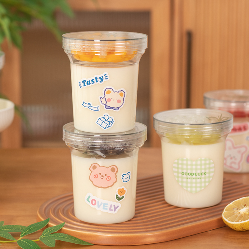 冷萃酸奶杯烧仙草椰子奶冻甜品杯