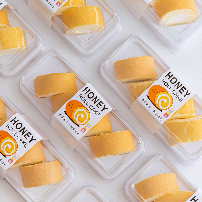 蛋糕卷盒子包装盒切块虎皮卷寿司盒子瑞士卷切片烘焙西点打包盒