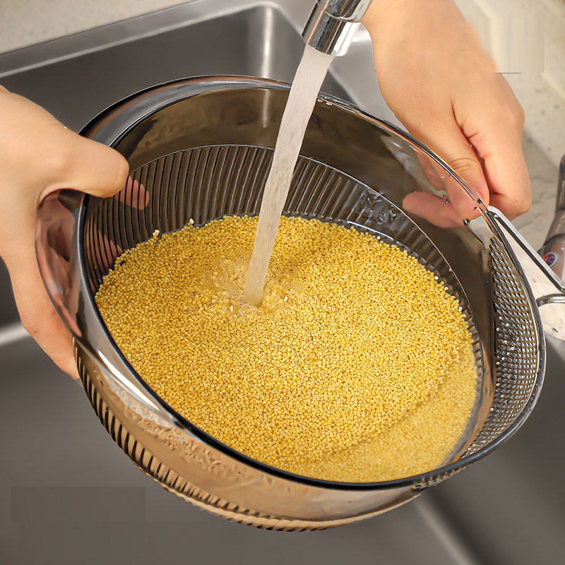 家用洗小米芝麻筛厨房洗米筛淘米盆淘小米神器洗菜盘沥水蓝洗米盆,餐饮具,果盆/果盘/果篮,淘宝优惠券,粉丝福利购,淘宝优惠卷