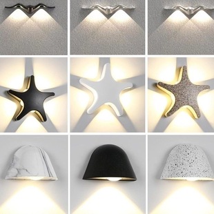 简约现代LED户外防水壁灯创意庭院简约过道阳台柱子外墙露台围墙