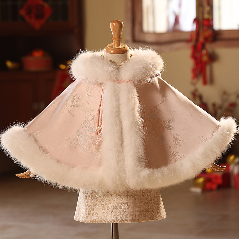 披风斗篷女童冬季中国风