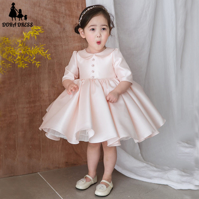 儿童礼服周岁女宝宝钢琴演奏