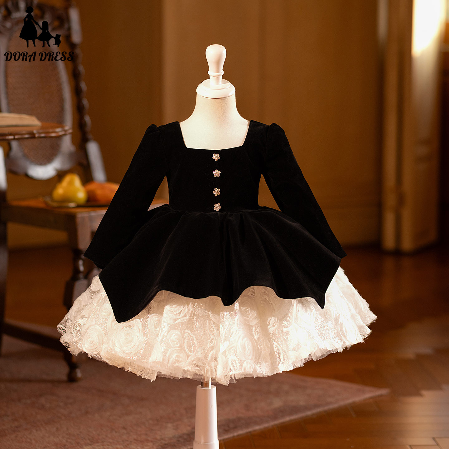 儿童晚礼服蓬蓬裙女童礼服高级