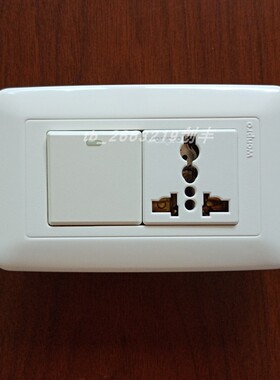 稳不落118型老式开关插座面板家用墙壁墙式明暗装一开带三孔6多孔
