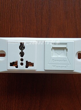 稳不落窄小板埋入式工装线槽吊塔一位万用带8芯网络插座3三孔多孔