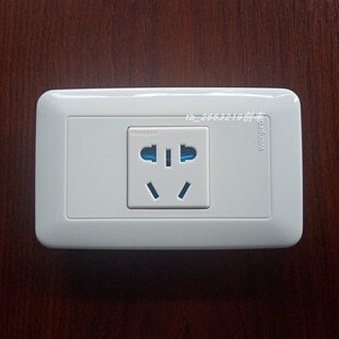 稳不落开关面板老式旧款118型家用壁面明暗装一位新国标五孔插座