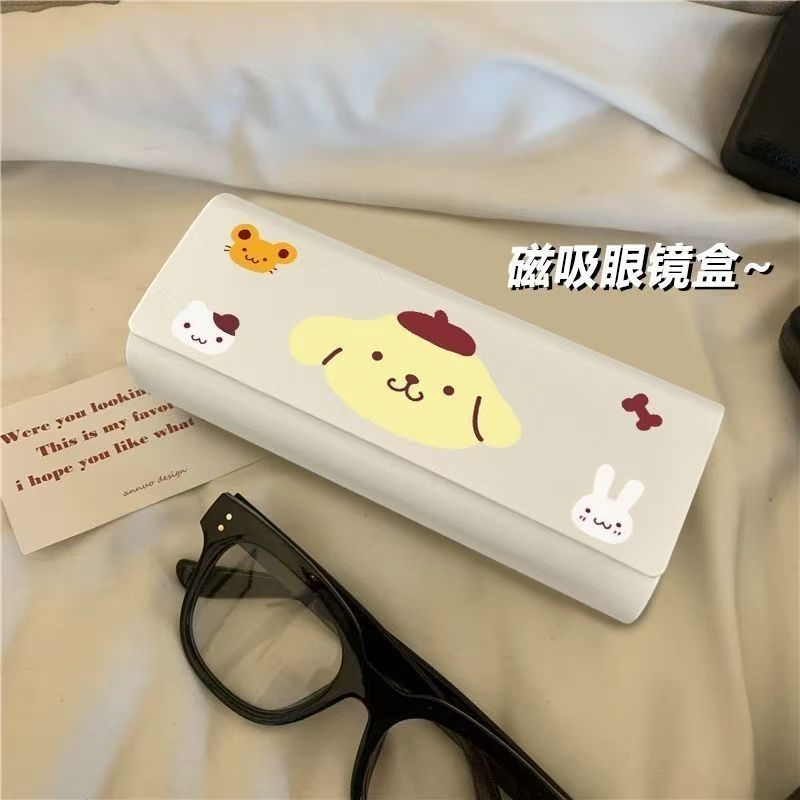 三丽鸥布丁狗眼镜盒磁吸式学生近视眼镜收纳盒便携防压卡通眼睛盒图片