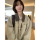 IMISS 春上新韩标撞色领宽松风衣