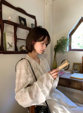 IMISS-春上新档口爆款绝美重工花边上衣小衫