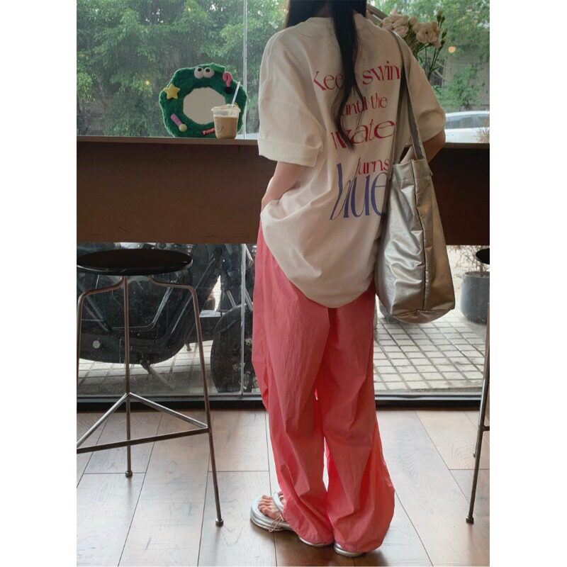PPSHD|出游b备防蚊防晒速干工装裤+彩色白T字母套装