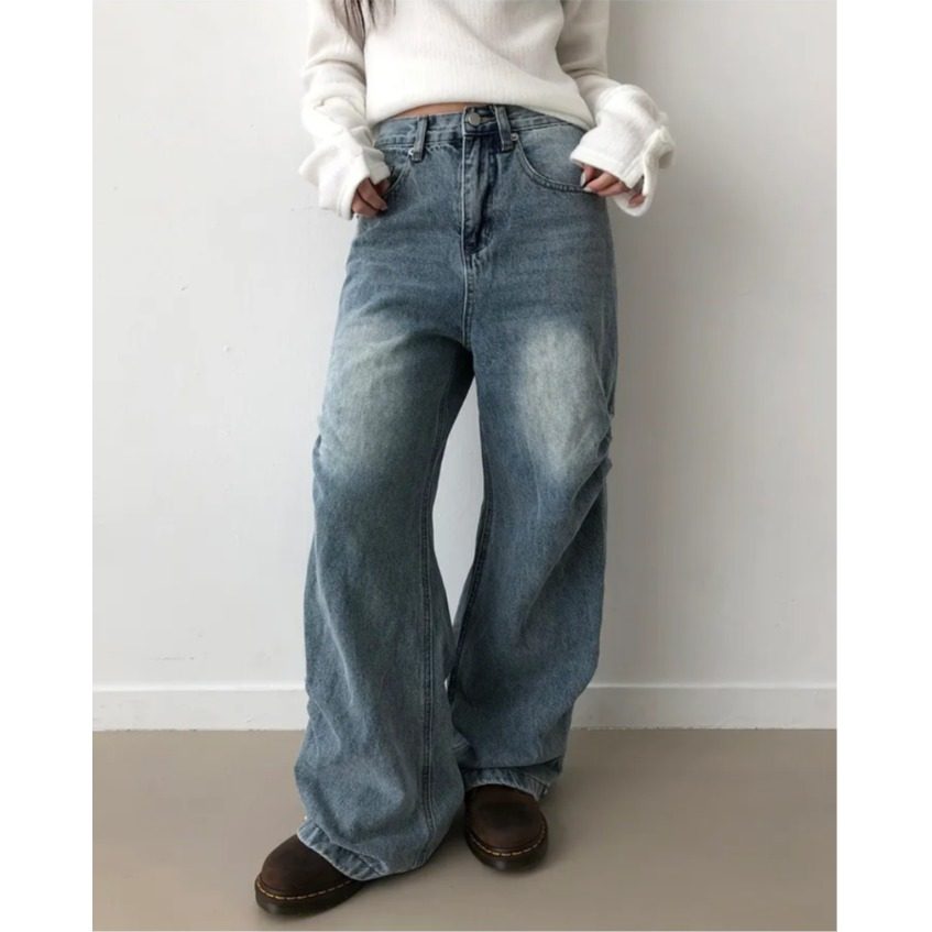 PPSHD 工装风宽松拖地显瘦弯刀阔腿裤休闲长裤,女装/女士精品,牛仔裤,淘宝优惠券,粉丝福利购,淘宝优惠卷