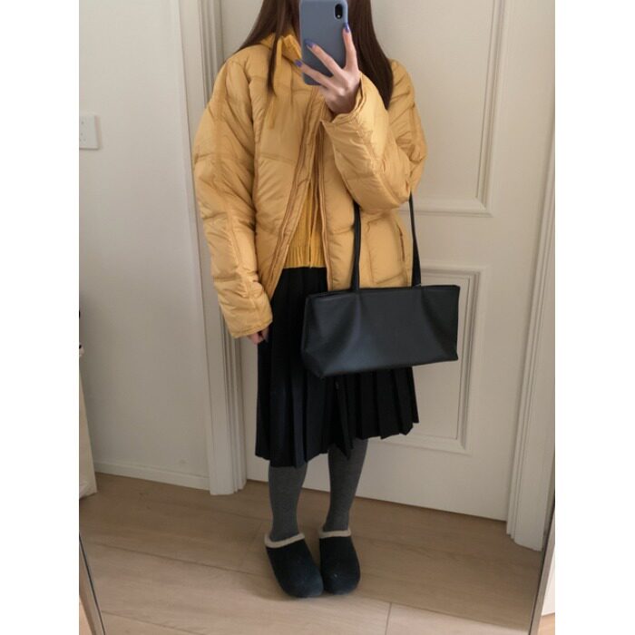 PPSHD|冬上新韩版针织连帽设计感假两件宽松保暖棉服外套