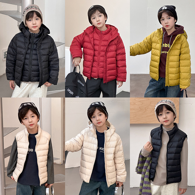 男童新国标90白鸭绒轻薄羽绒服