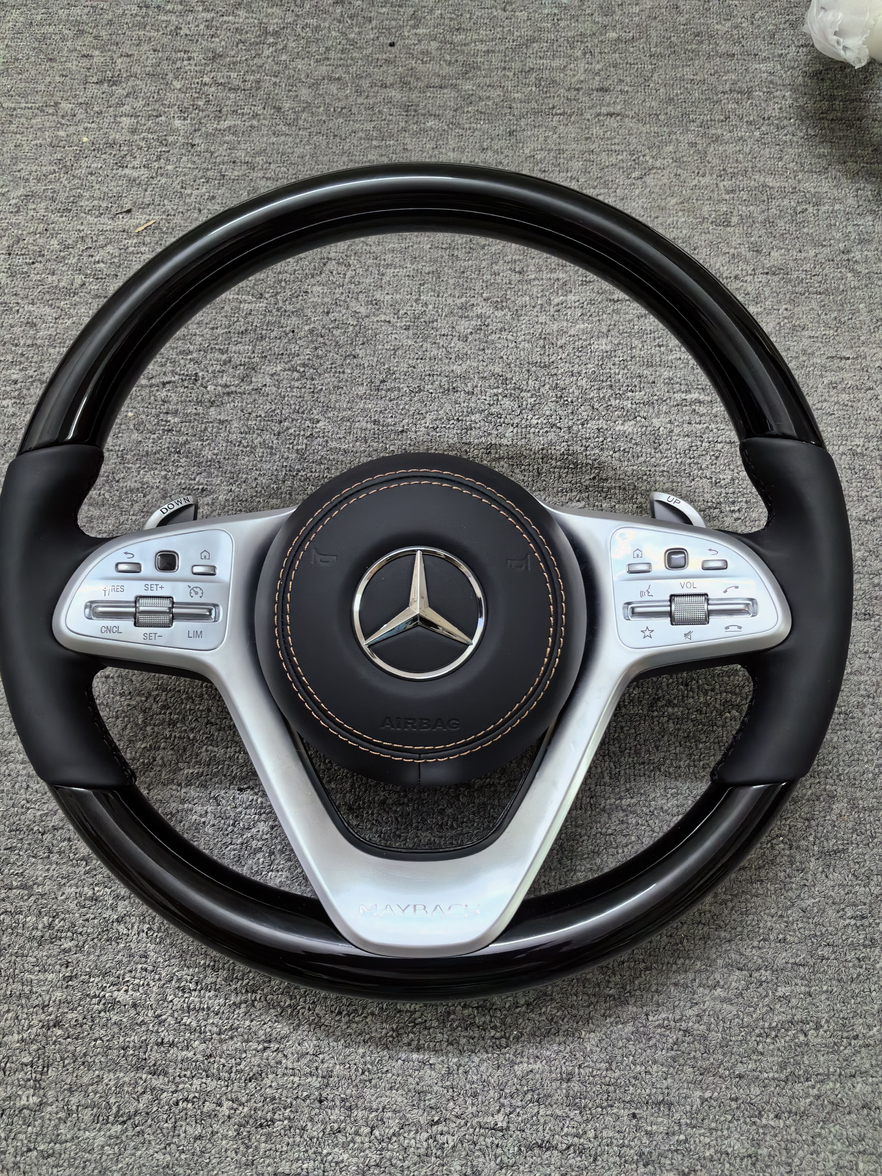 奔驰S级老款改新款迈巴赫方向盘 S320 S400 S450 S680 桃木方向盘