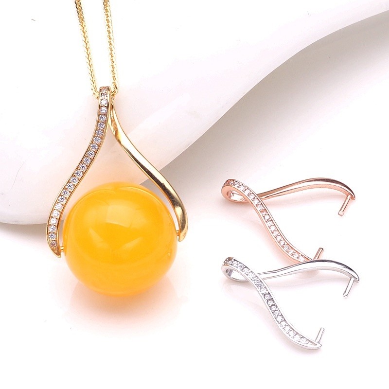 项链吊坠扣头镀金扣头平安扣夹扣万能卡扣玉佛玉挂件扣头配件diy