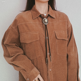 欧美潮流男士项链个性领结项圈领绳真皮绳脖链长项坠配饰五星吊坠