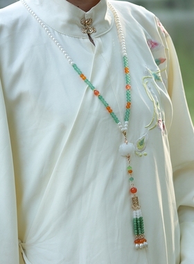 汉服长流苏项链吊坠中国风配饰女款日常颈饰