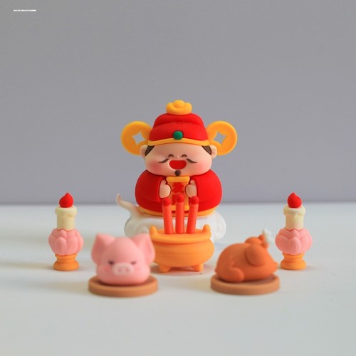 财神爷神仙小摆件家用办公室好物情绪稳定工位解压桌面治愈装饰品