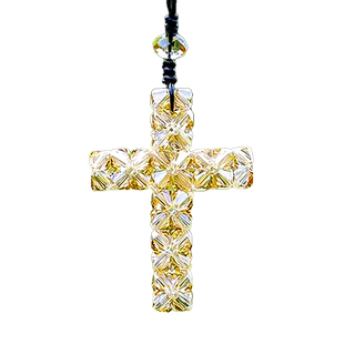 santigo汽车挂件车内饰品施家元素水晶十字架车上装饰品车载