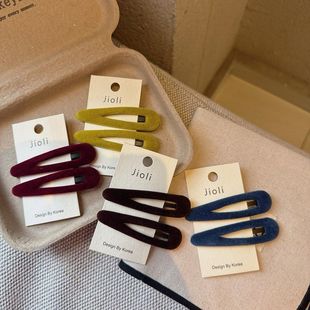 气质百搭丝绒BB夹刘海夹女前额碎发整理边夹掰掰夹高级感对夹头饰