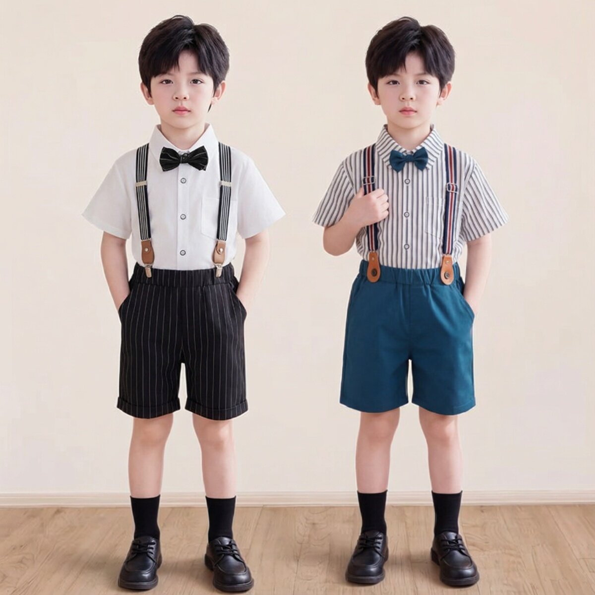 幼儿园毕业照六一儿童演出服男孩