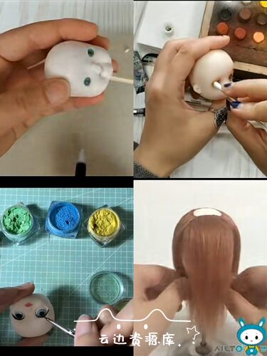 ob11制作与化妆教程头发制作bjd化妆