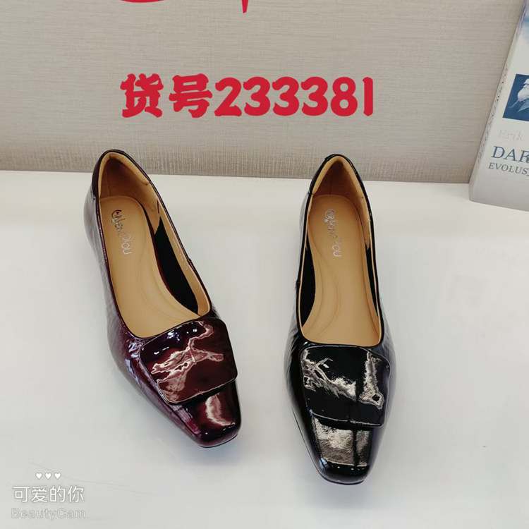 龙帝欧品牌正品女鞋2026春季新款时尚浅口女单鞋低跟百搭233381