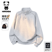 美式 休闲卫衣男士 2026新款 HiPanda你好熊猫秋冬季 加绒上衣男款