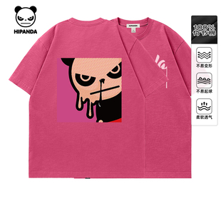 新款 男t2025夏季 体恤C 宽松潮牌休闲纯棉短袖 Hipanda你好熊猫美式
