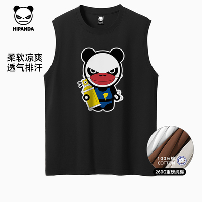 纯棉背心HiPanda宽松重磅