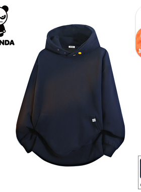 HiPanda你好熊猫秋冬季连帽卫衣男士新款休闲加绒宽松套头上衣GH