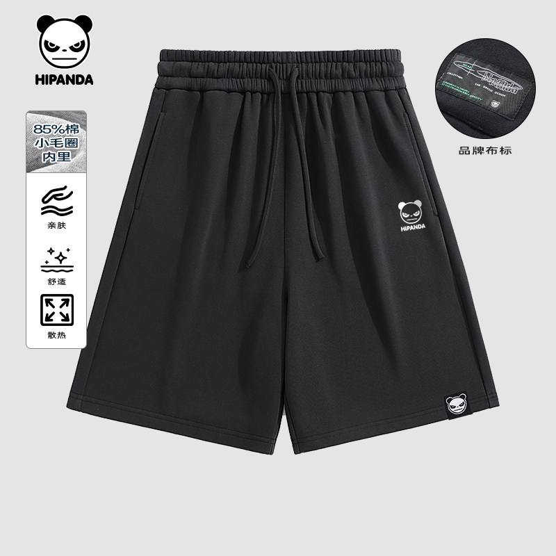 Hipanda你好熊猫高级质感宽松简约休闲短裤2026男夏季运动五分裤,男装,短裤,淘宝优惠券,粉丝福利购,淘宝优惠卷