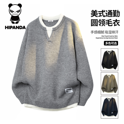 HiPanda秋冬季假两件毛衣男士