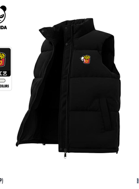 Hipanda你好熊猫时尚保暖潮牌简约无袖马甲男女同款2025冬季新款C