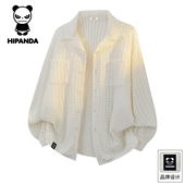 美式 开衫 休闲衬衫 HiPanda你好熊猫秋冬款 男士 2026春季 上衣男款