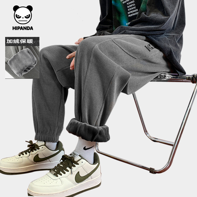 加绒日常卫裤hipanda宽松