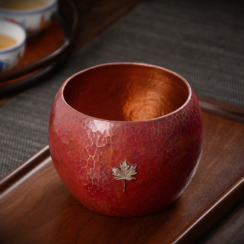 紫铜嵌银建水茶洗杯洗家用