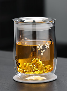 耐高温食品级玻璃茶水分离泡茶壶
